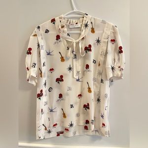 Sandro Short-Sleeved Printed Shirt